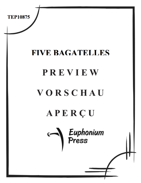Product gallery: Page 2 of 9 Five Bagatelles , , (Tuba Solo)
