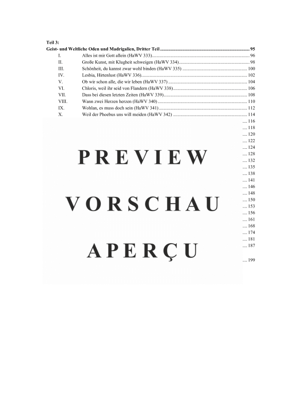 Produktgalerie: Seite 7 von 11 Weltliche Oden, Teil 1 bis 3, , (Gemischtes Ensemble 1-4 Vokalstimmen, Violine, Viola da gamba und BC)