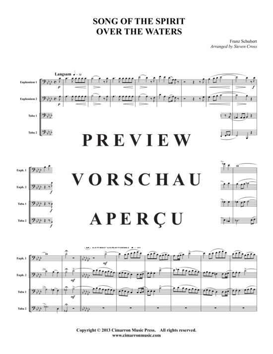 Product gallery: Page 2 of 17 Song of the Spirit Over the Waters , , (2x Baritone, 2x Tuba)