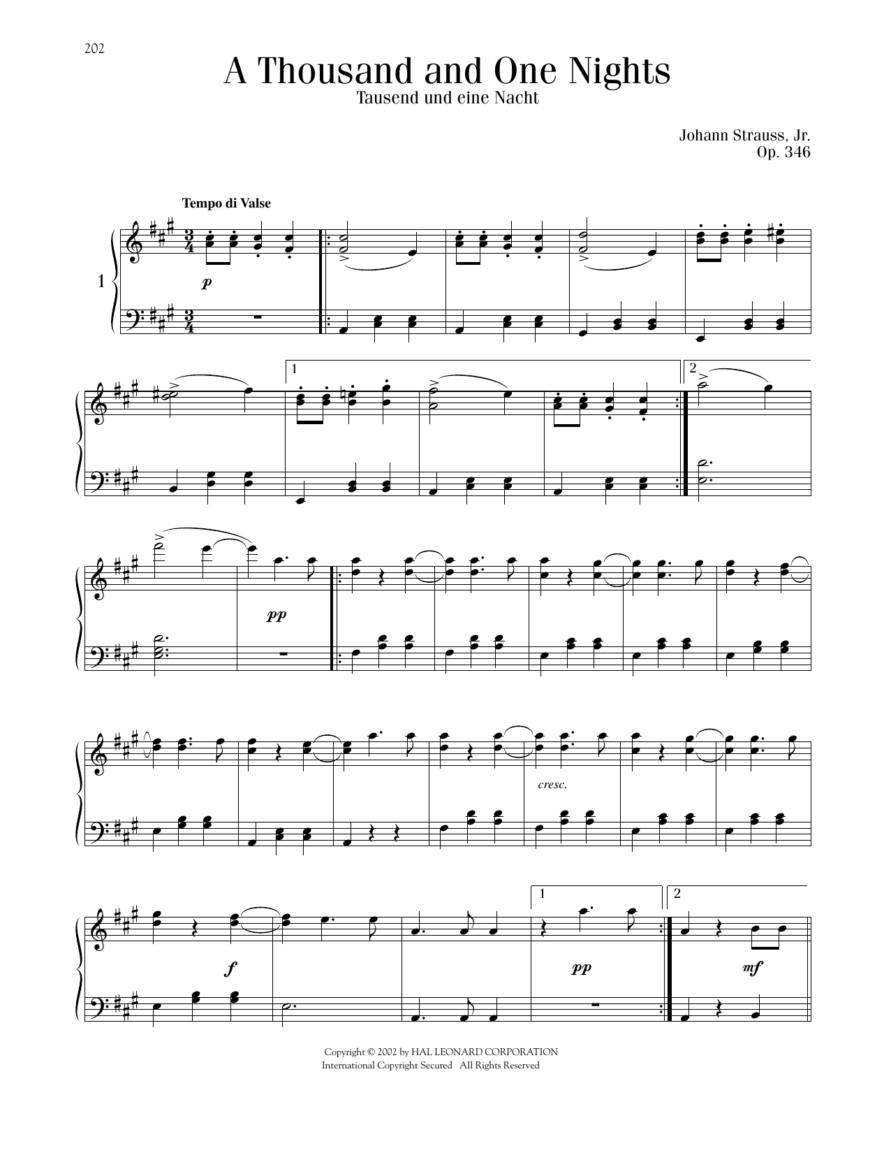 Produktbild zu: A Thousand And One Nights, Op. 346