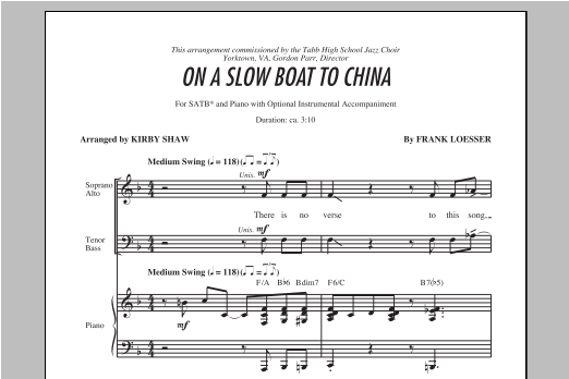 Product gallery: Page 1 of 1 On A Slow Boat To China, Kirby Shaw
