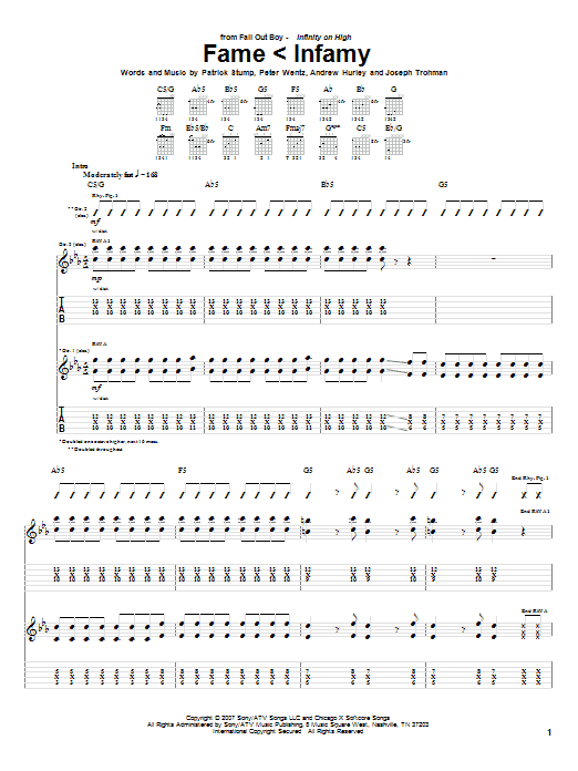 Product gallery: Page 1 of 1 Fame < Infamy, Fall Out Boy