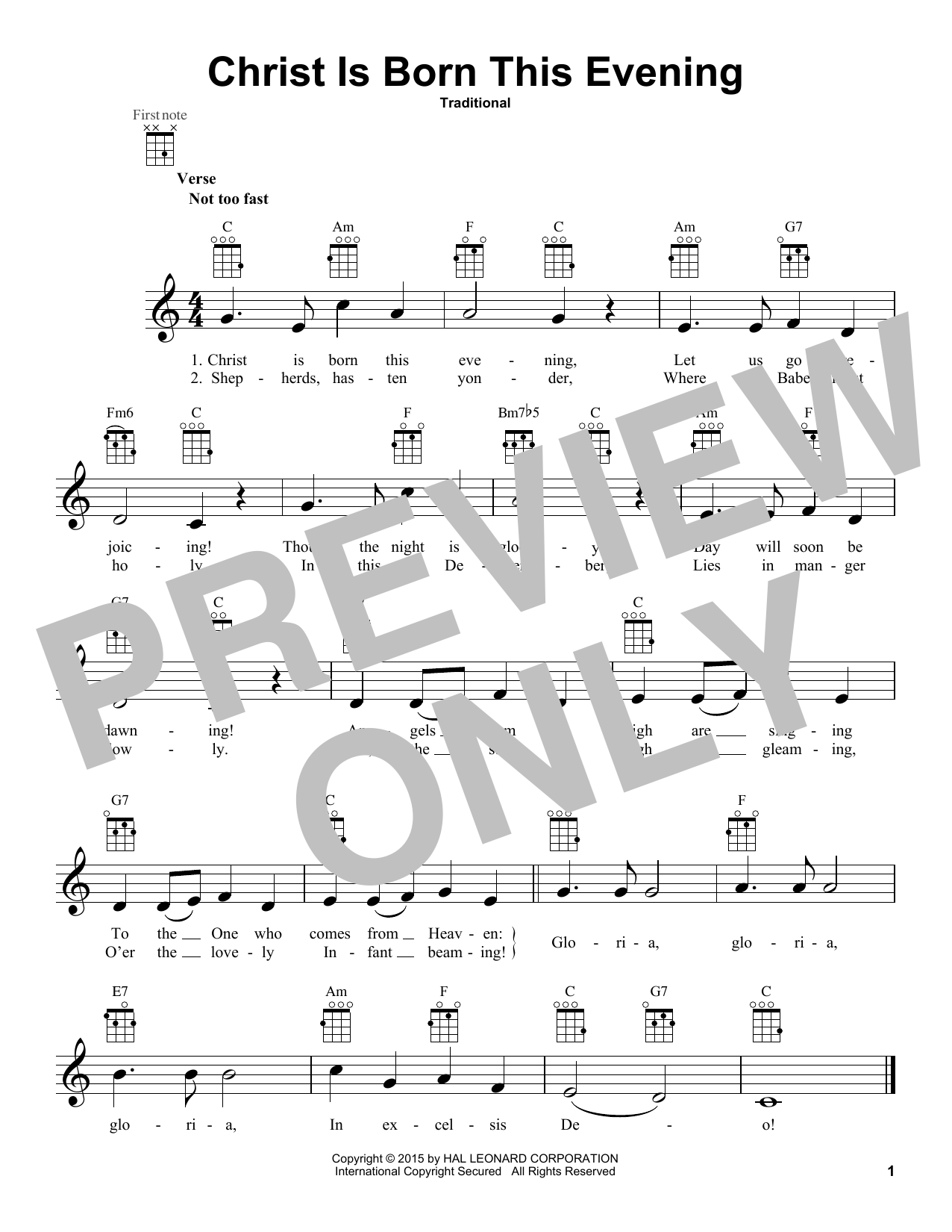 Product gallery: Page 1 of 1 Christ Is Born This Evening, Traditional