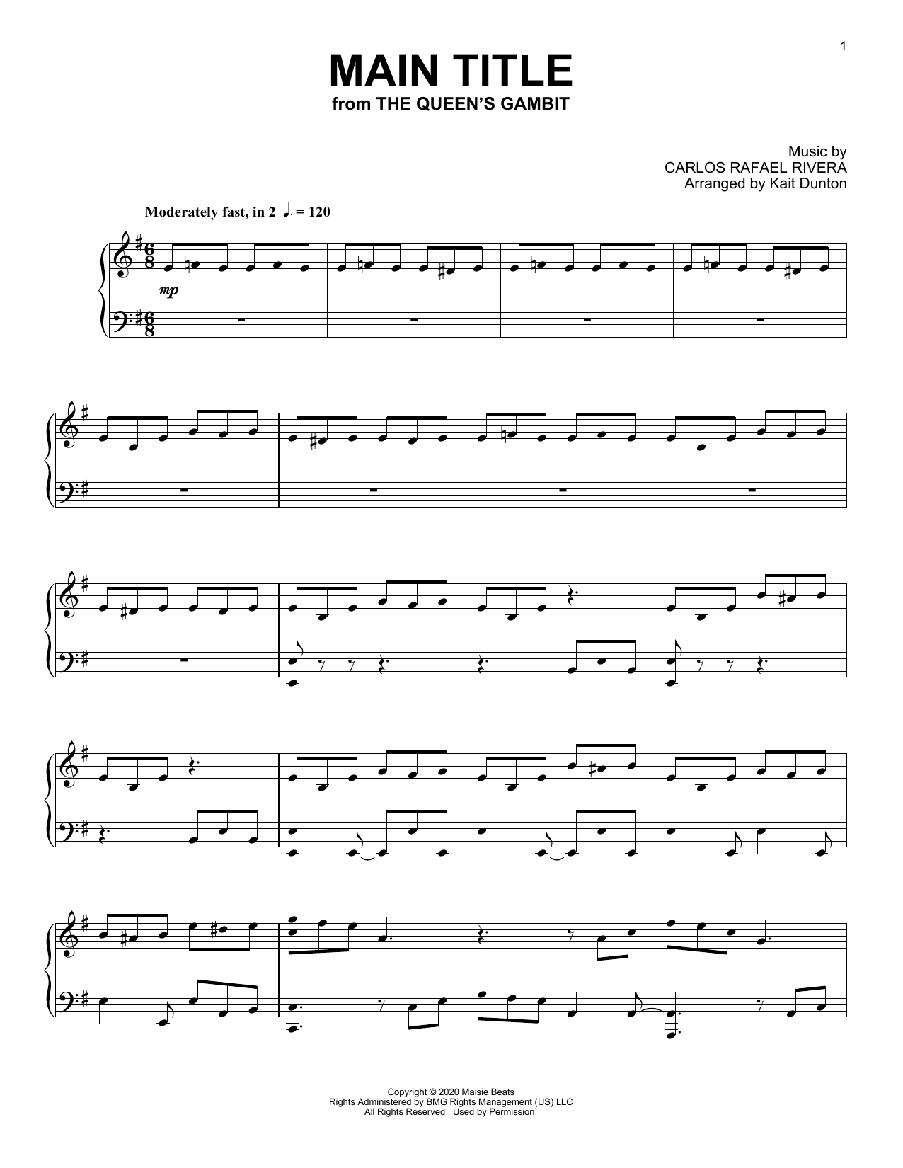 Produktbild zu: Main Title (from The Queen's Gambit)