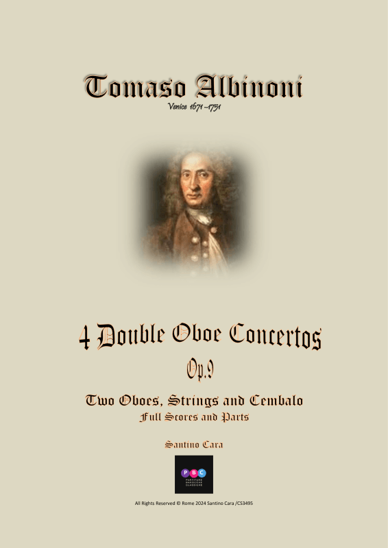 Product picture to: Four Double Oboe Concertos Op.9Tomaso Albinoni