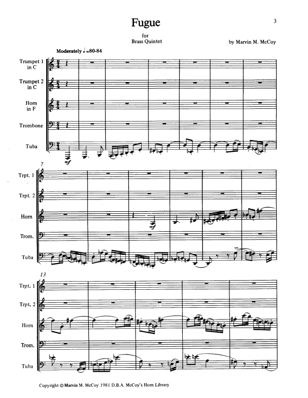Produktgalerie: Seite 1 von 11 Fuge, , Blechbläser Quintett