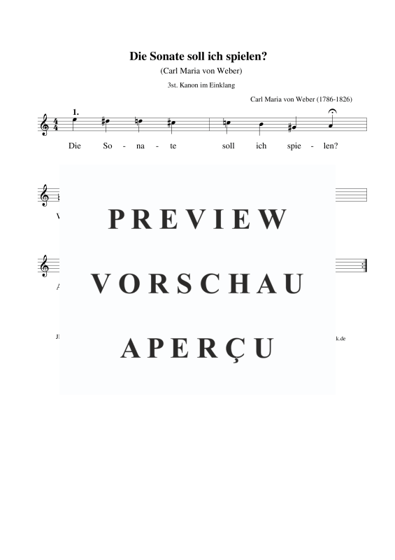Produktbild zu: Die Sonate soll ich spielen?Carl Maria von Weber