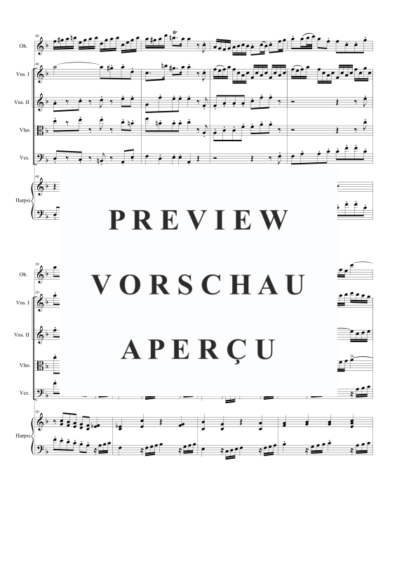 Produktgalerie: Seite 8 von 11 Oboen Konzert in F-DUr BWV 1053, , Gemischtes Ensemble Oboe, Streicher und Cembalo BC
