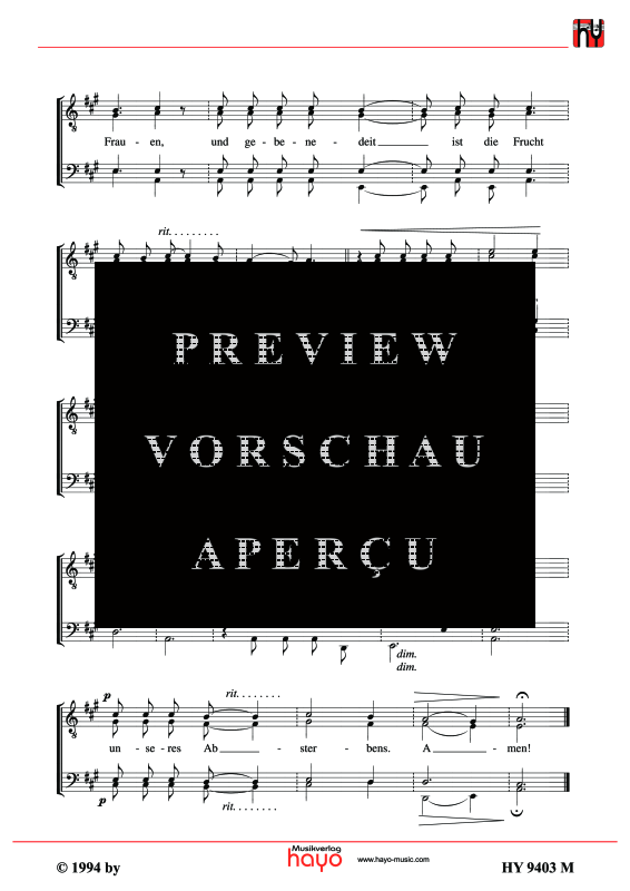 Product gallery: Page 4 of 4 Der Engel des Herrn, , (male choir)