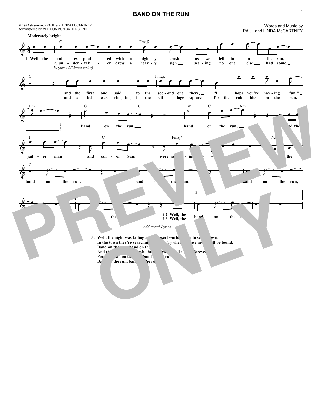 Product picture to: Band On The Run