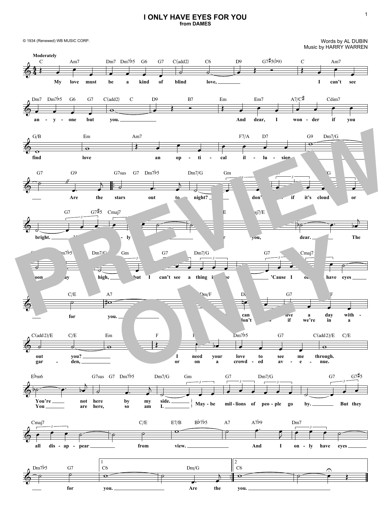 Produktbild zu: I Only Have Eyes For You