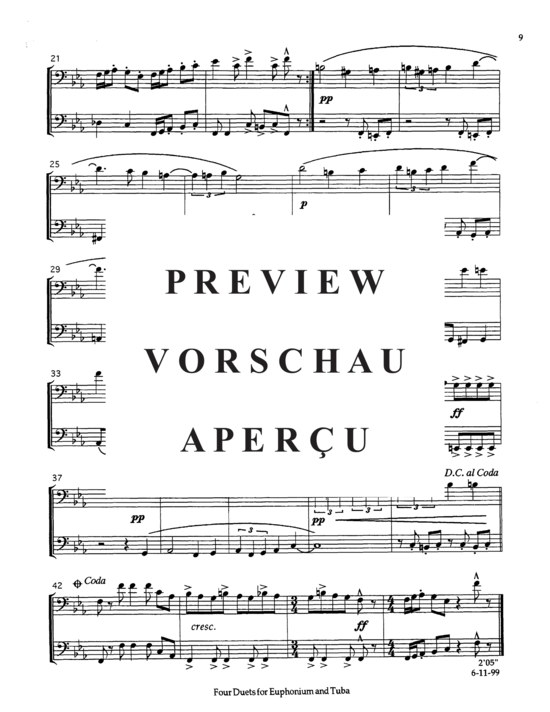Produktgalerie: Seite 11 von 21 Four Duets , , (Tuba Duett ET oder Posaune und Tuba)