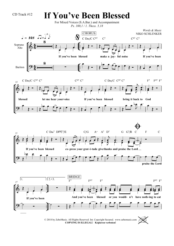 gallery: If You´ve Been Blessed, , Gemischter Chor SAM/Solo opt. und Klavier