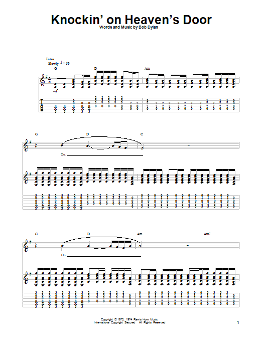 Produktgalerie: Seite 1 von 1 Knockin' On Heaven's Door, Bob Dylan, Gitarre