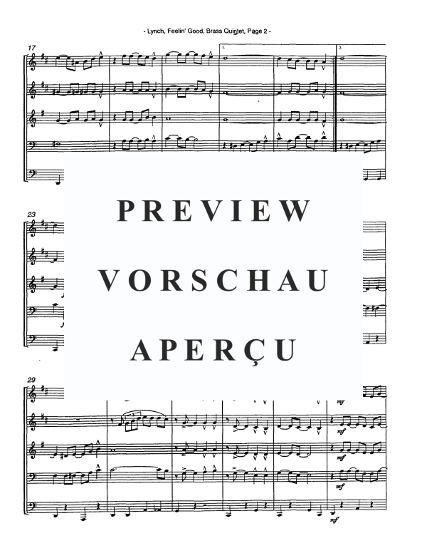 Produktgalerie: Seite 4 von 10 Feelin' Good, , Blechbläserquintett