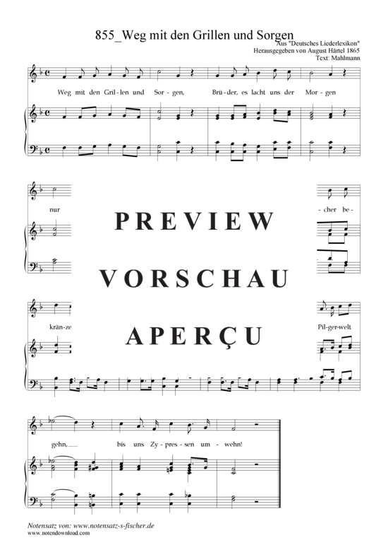 Product gallery: Page 2 of 3 Weg mit den Grillen und Sorgen , , Piano and Voice