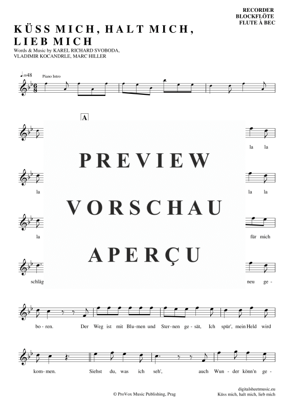 Product gallery: Page 2 of 4 Küss Mich, Halt Mich, Lieb Mich, Egli, Beatrice, (recorder)