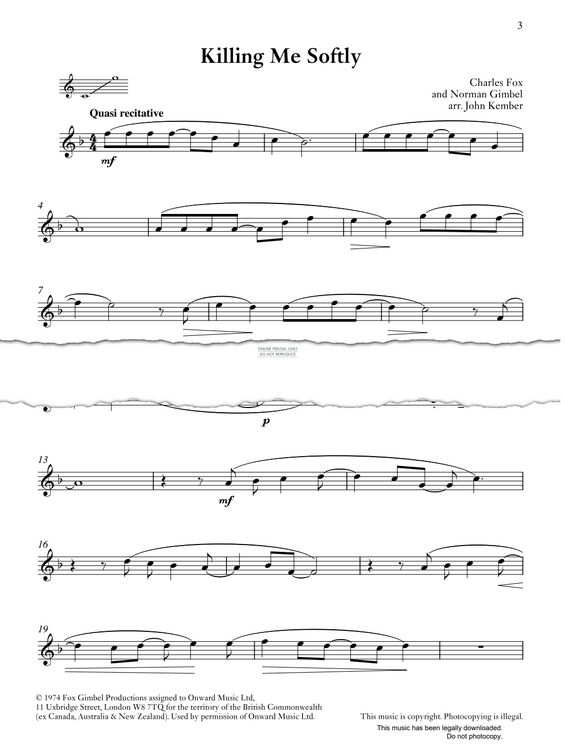 Produktgalerie: Seite 1 von 1 Killing Me Softly, Charles Fox, Klavier, Trompete