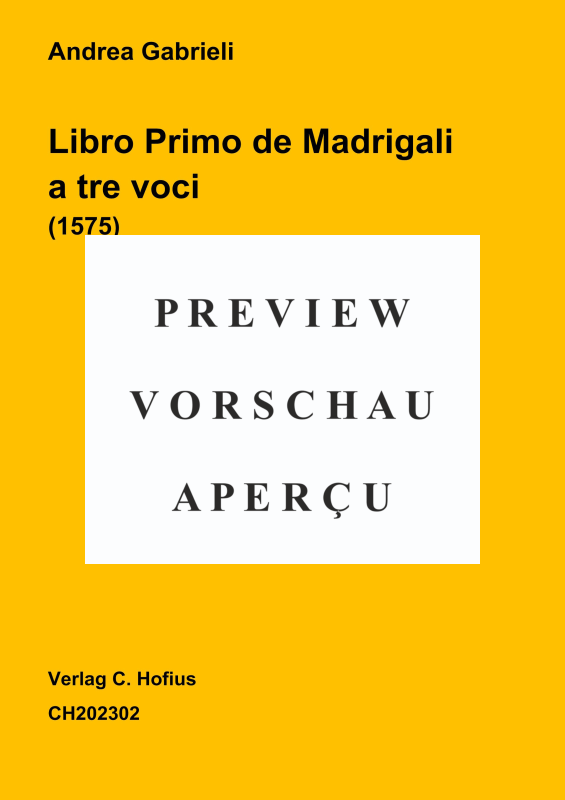 gallery: Libro Primo de Madrigali a tre voci (1575), , (Gemischter Chor 3-stimmig SSB)