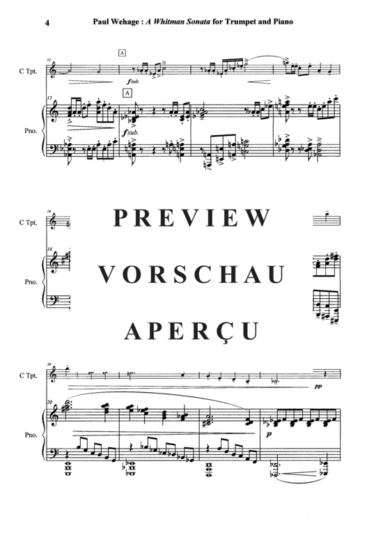 Produktgalerie: Seite 5 von 21 A Whitman Sonata , , (Trompete in B oder C + Klavier)
