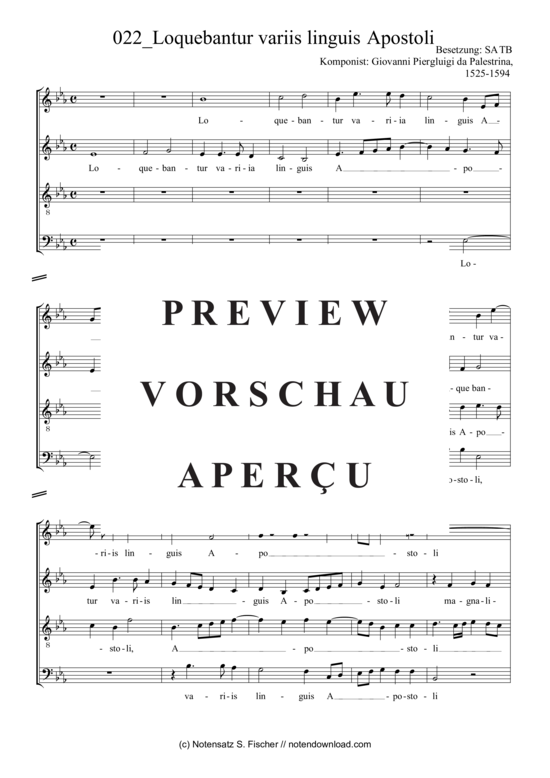 gallery: Loquebantur variis linguis Apostoli , , (Gemischter Chor)