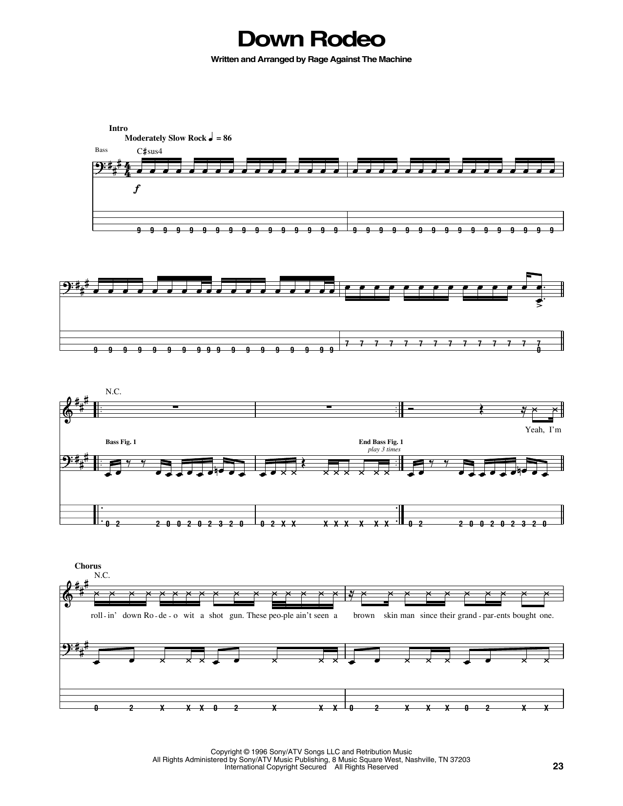 Produktgalerie: Seite 1 von 1 Down Rodeo, Rage Against The Machine, E-Bass
