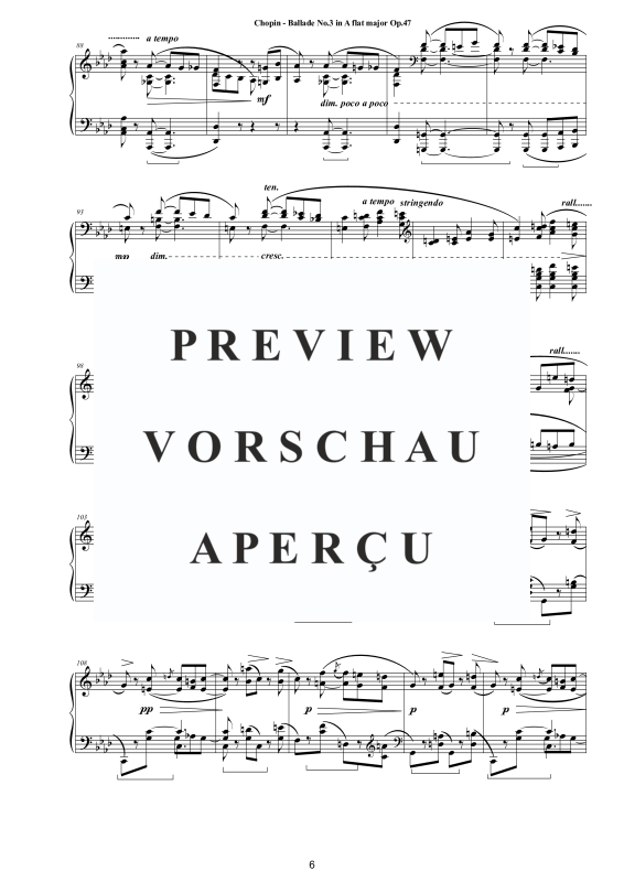 Produktgalerie: Seite 7 von 11 Ballade Nr. 3 As-Dur Op. 47, , Klavier Solo