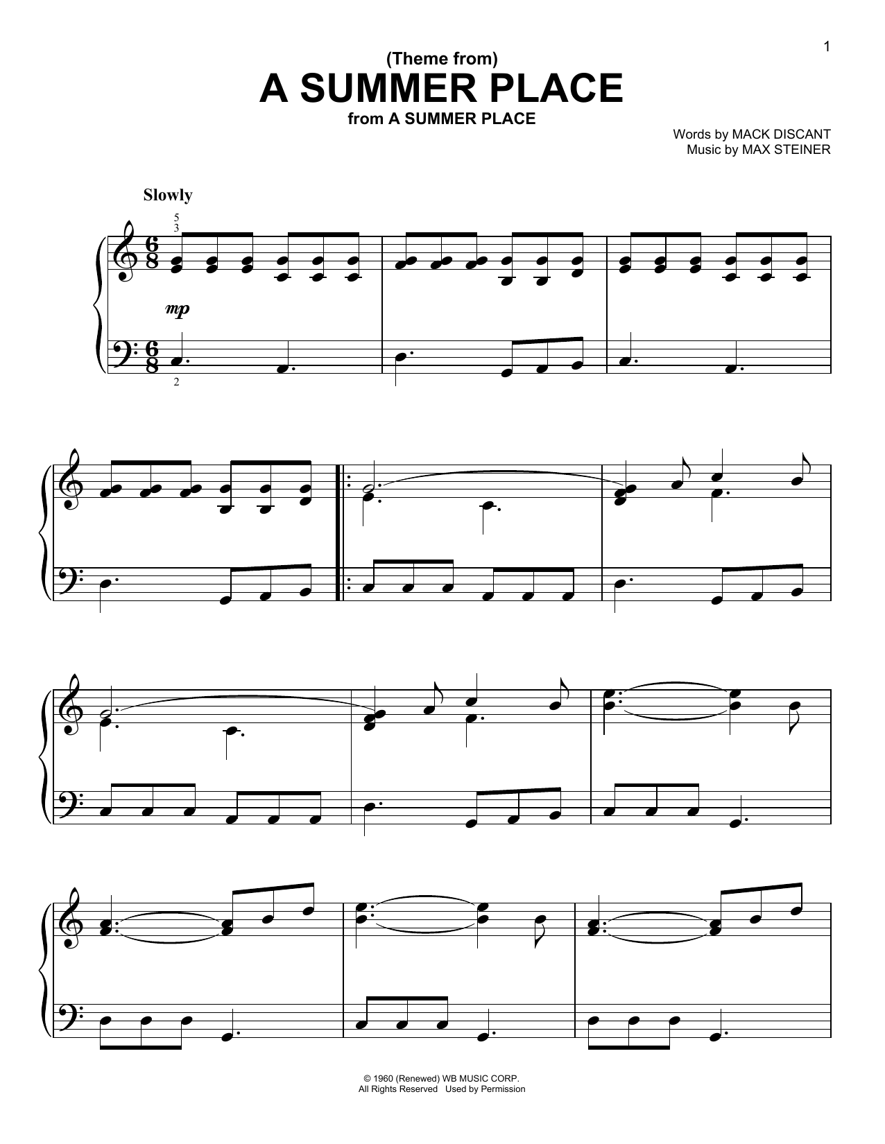 Produktbild zu: (Theme From) A Summer Place