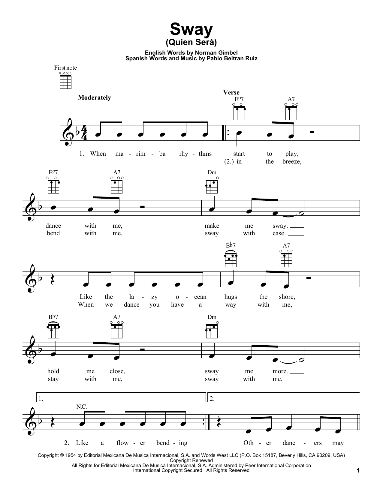 Produktbild zu:  Sway (Quien Sera) - Dean Martin