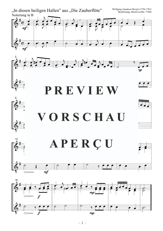 Produktgalerie: Seite 3 von 3 In diesen heiligen Hallen aus: Die Zauberflöte, , Posaunenchor