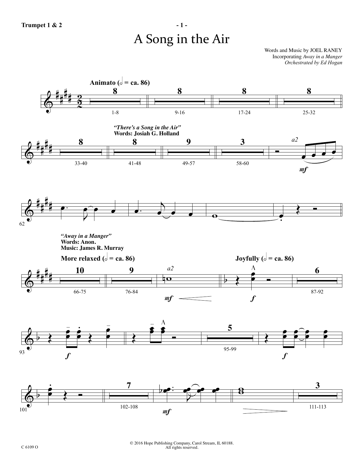 Produktbild zu: A Song In The Air - Bb Trumpet 1 & 2