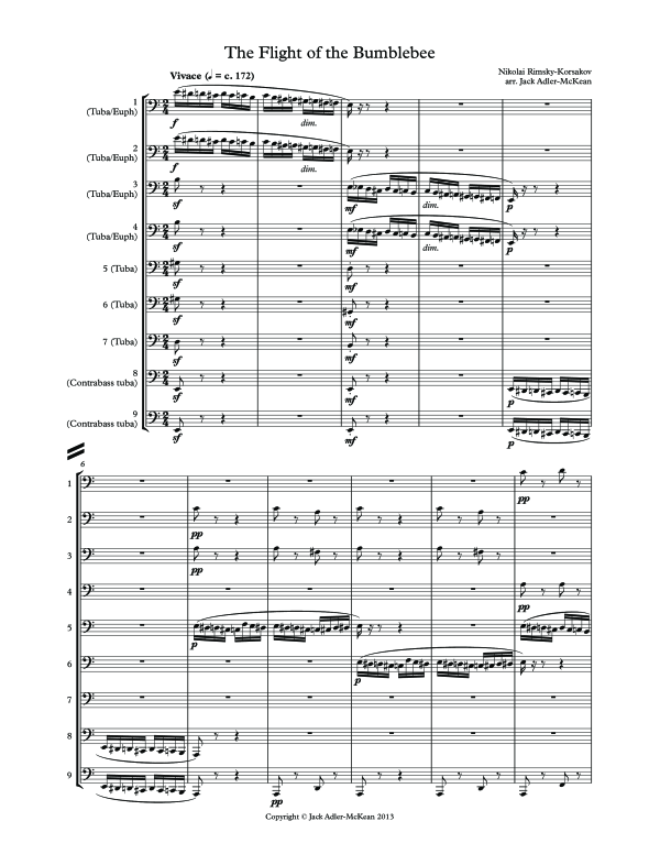 Product gallery: Page 1 of 11 Flight of the Bumblebee, The, , (Tuba Ensemble)