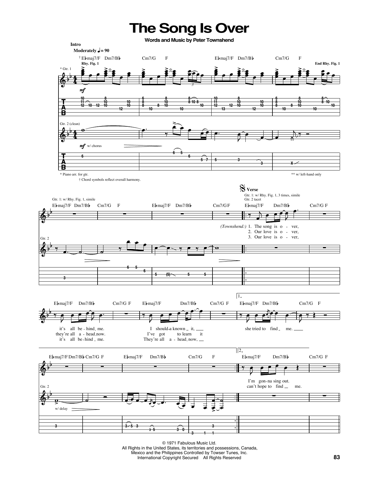 Product gallery: Page 1 of 1 The Song Is Over, The Who