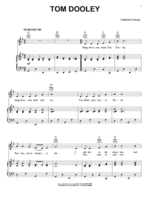 Product gallery: Page 1 of 1 Tom Dooley, Traditional