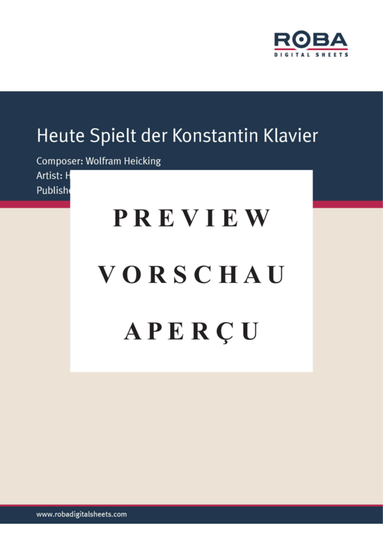 Product gallery: Page 2 of 4 Heute spielt der Konstantin Klavier , , Piano and Voice