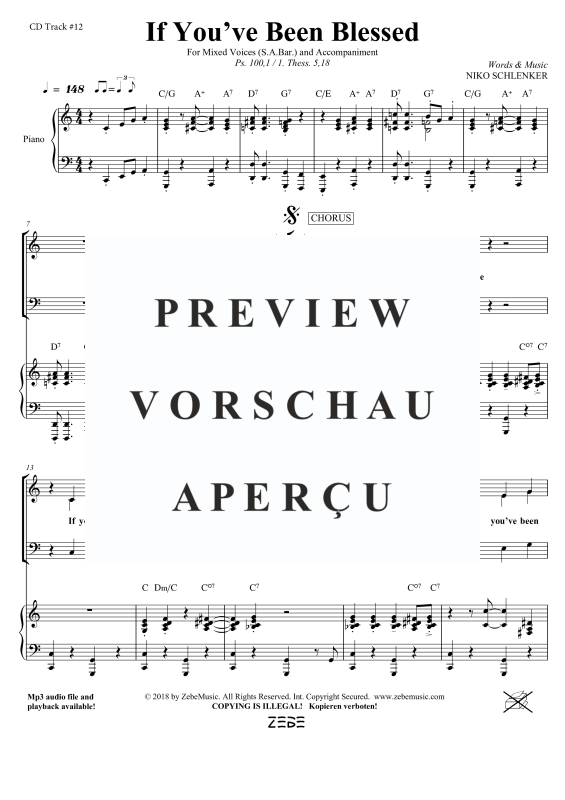 gallery: If You´ve Been Blessed, , Gemischter Chor SAM/Solo opt. und Klavier