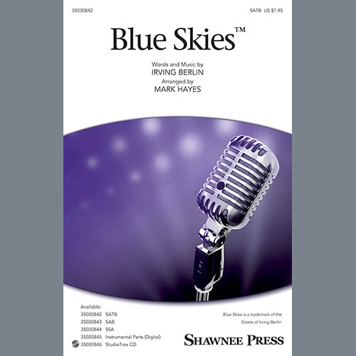cover: Blue Skies (arr. Mark Hayes), Irving Berlin, Chor