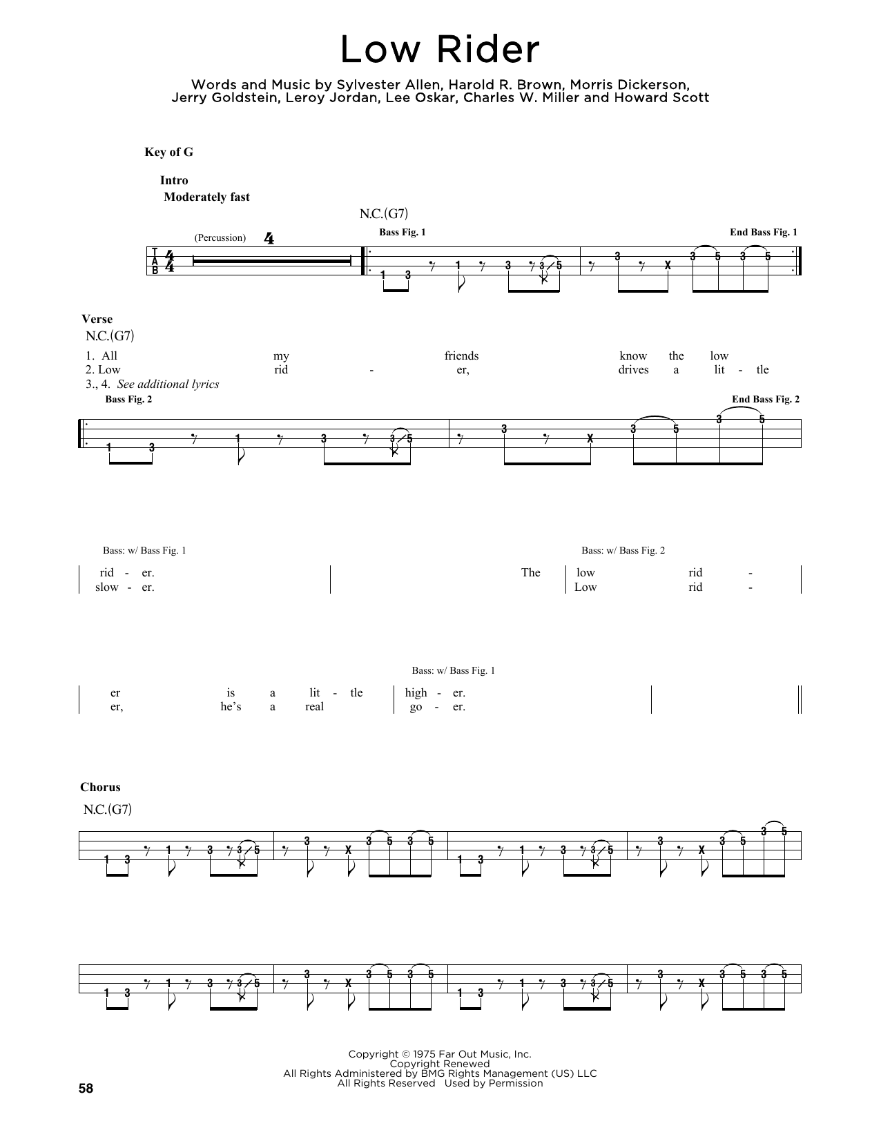 Produktgalerie: Seite 1 von 1 Low Rider, War, E-Bass, Gitarre