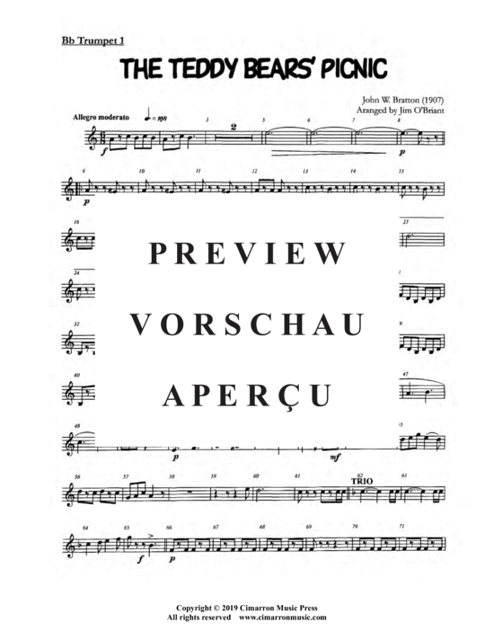 Produktgalerie: Seite 13 von 21 The Teddy Bear´s Picnic , , (Blechbläser Quintett)