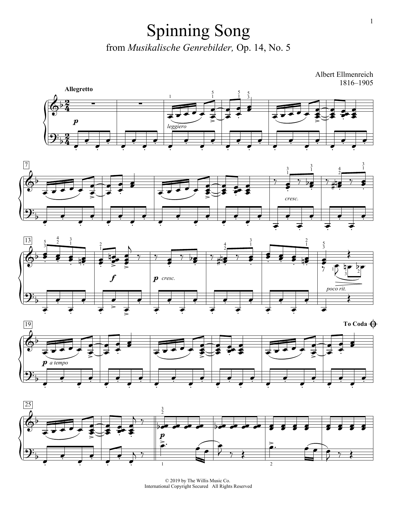 Produktbild zu: Spinning Song