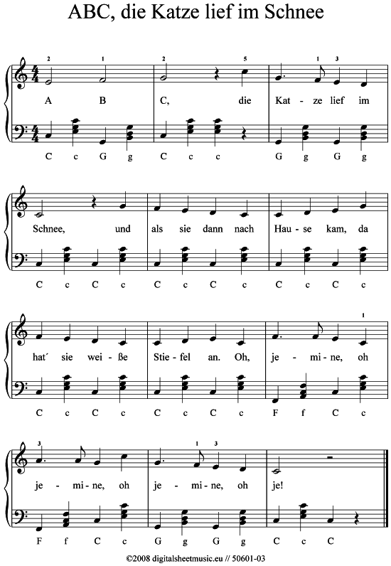 gallery: ABC, die Katze lief im Schnee, , 