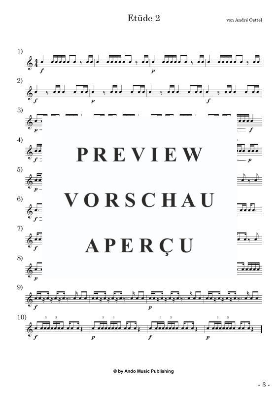 Produktgalerie: Seite 5 von 11 Etüden für Snare Drum im 4/4-Takt - Band 4, , Snare Drum Solo