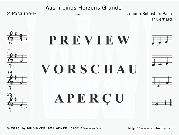 gallery: Aus meines Herzens Grunde, , (Großes Blasorchester)