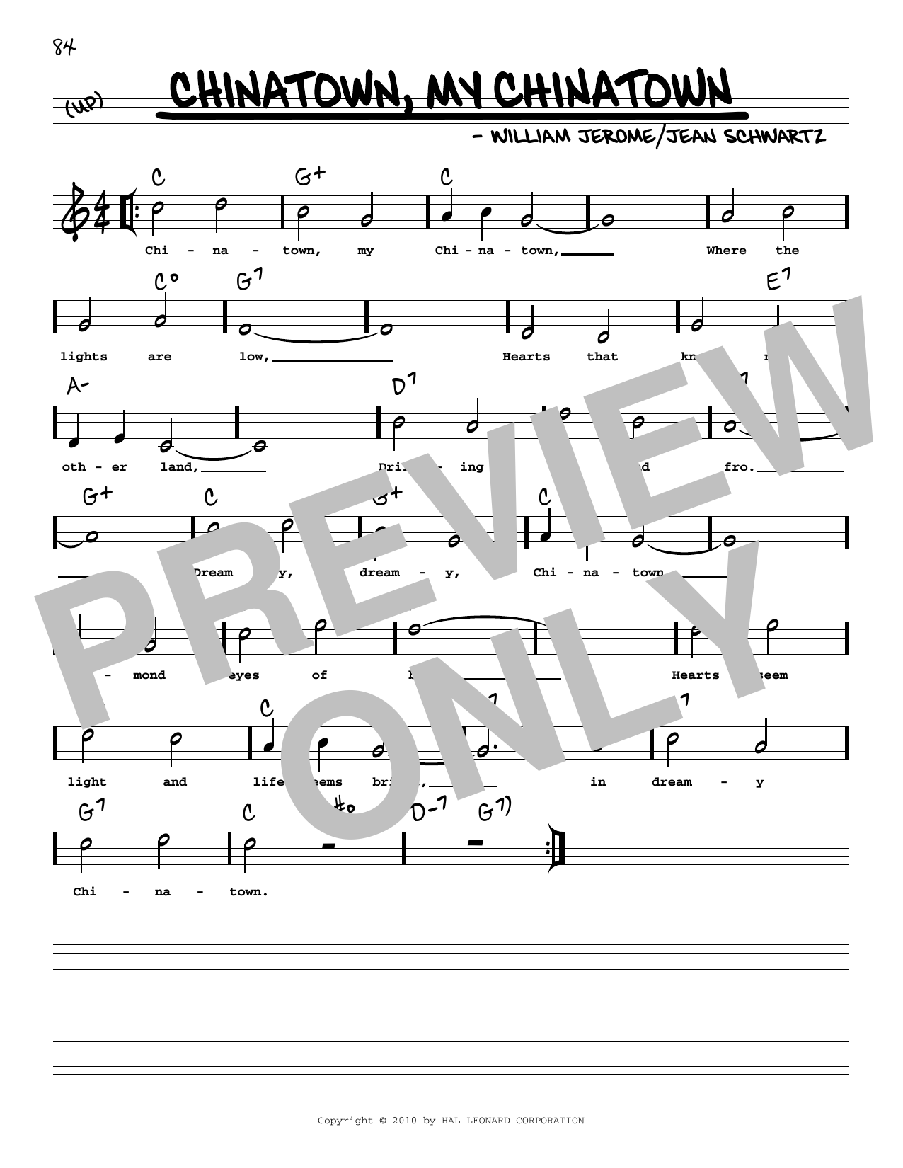 Produktgalerie: Seite 1 von 1 Chinatown, My Chinatown (arr. Robert Rawlins), Jean Schwartz