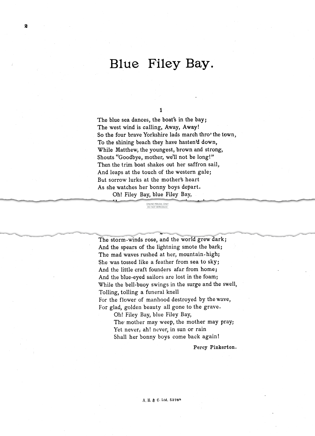 Produktgalerie: Seite 1 von 1 Blue Filey Bay, Cuthbert Clarke, Gesang, Klavier