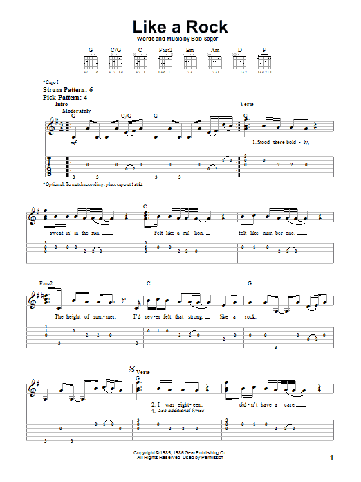 Product gallery: Page 1 of 1 Like A Rock, Bob Seger
