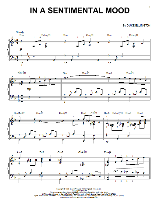 Product gallery: Page 1 of 1 In A Sentimental Mood (arr. Brent Edstrom), Duke Ellington