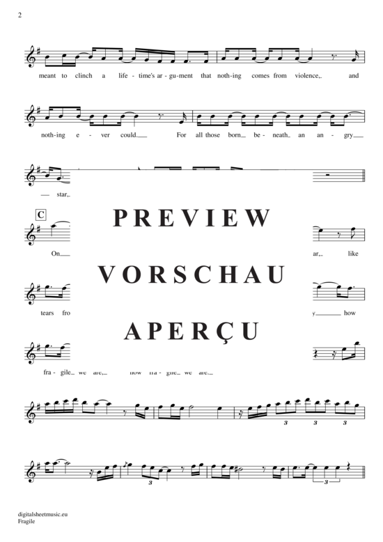 Product gallery: Page 3 of 4 Fragile , Sting, (transverse flute)