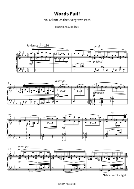 Produktgalerie: Seite 1 von 6 Words Fail! - No. 6 from On the Overgrown Path, , Klavier Solo