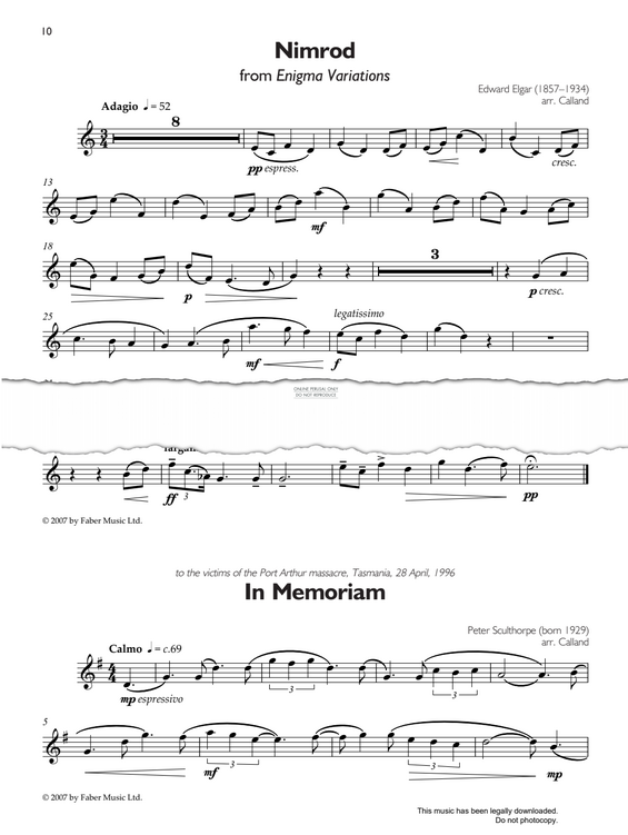 Produktgalerie: Seite 1 von 1 Nimrod (from 'Enigma Variations Op.36'), Edward Elgar, Klavier, Trompete